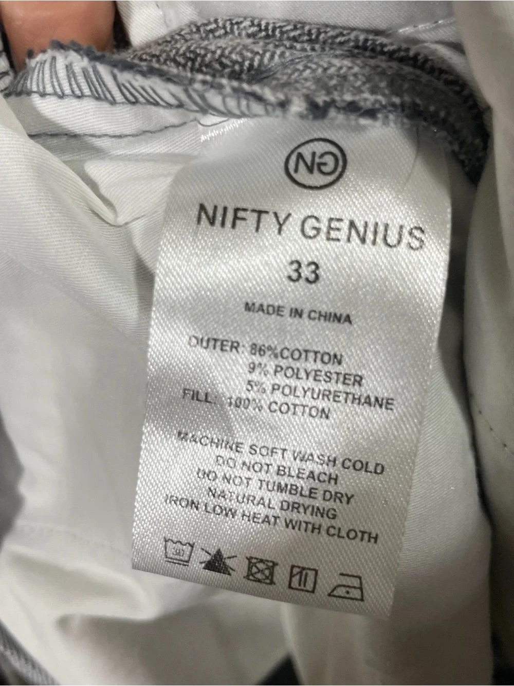 Nifty Genius Men's Slim Gray Chino Pants